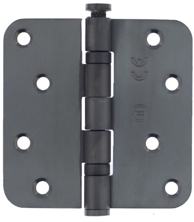 Intersteel Kogellagerscharnier afgerond 3,5 (89x89x2,5mm) CE inclusief schroeven PVD antraciet