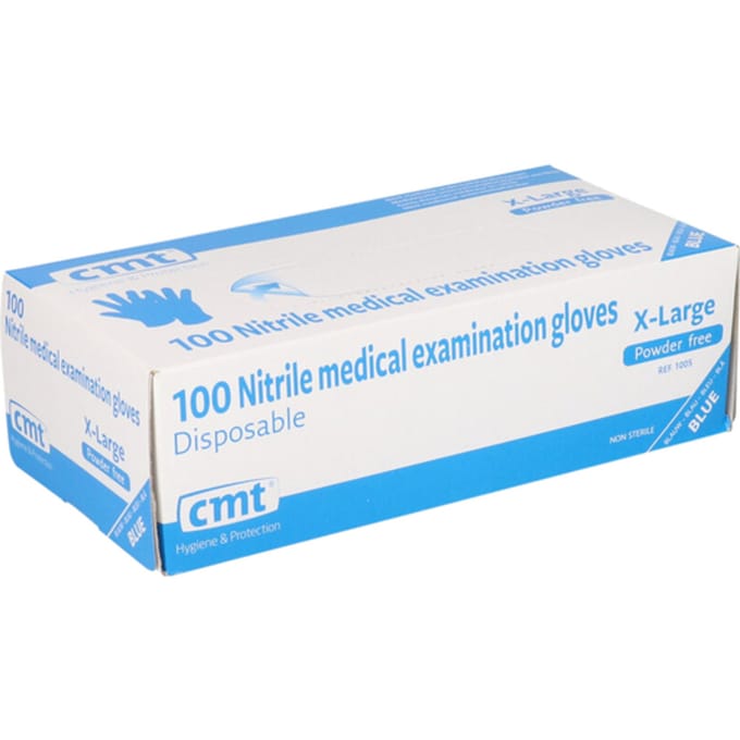 Nitrile Handschoenen Ongepoederd blauw Maat XL 100 st.