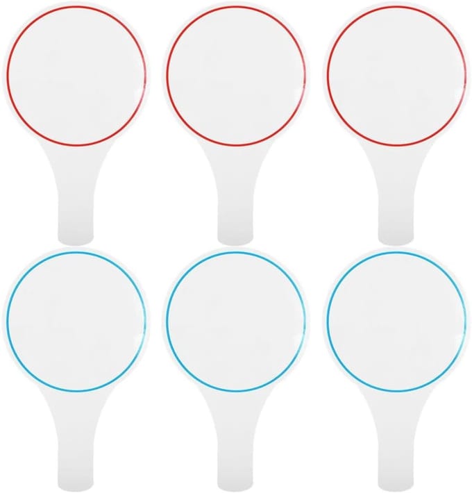 6 Stuks Mini Dashboard Droogwisbord - Reactie Whiteboard Paletten, Borden en Handvatten voor Studenten