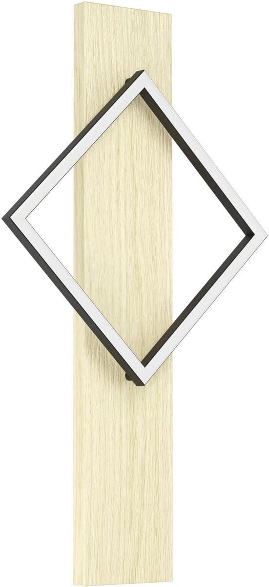 EGLO Boyal Wandlamp - LED - 56 cm - Zwart/Bruin/Wit