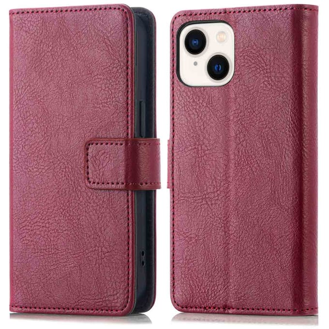 imoshion Hoesje - Geschikt voor Apple iPhone 15 - Luxe Bookcase - Bordeaux