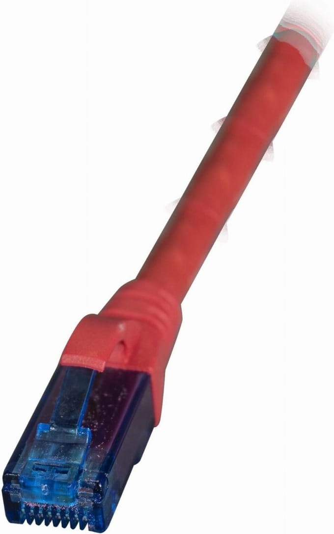 CAT6a UTP kabel 15 meter Rood