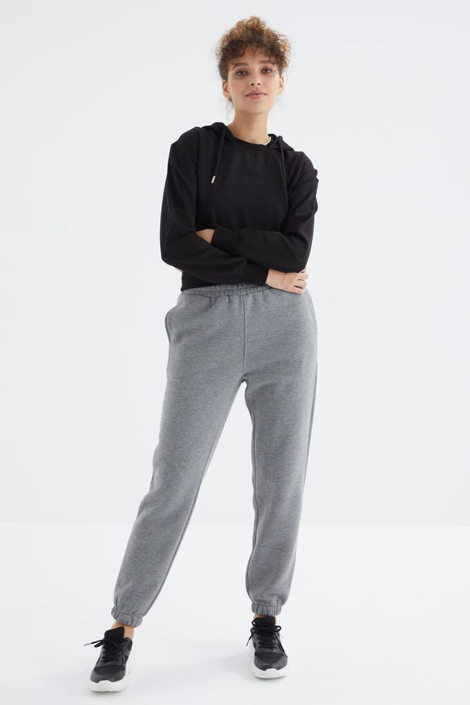 Vrouwen Hoge Taille Fleece Joggingbroek