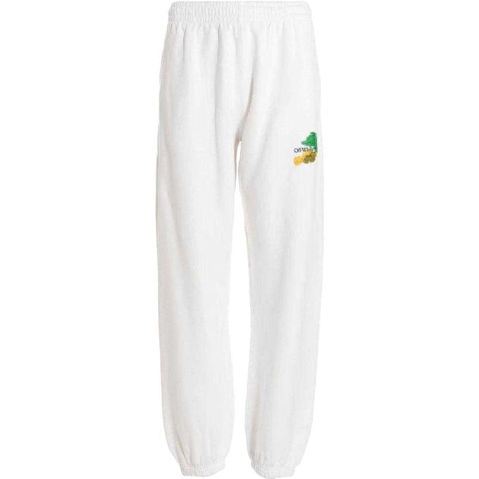 Off White Heren Brush Arrow Slim Joggingbroek (Wit)
