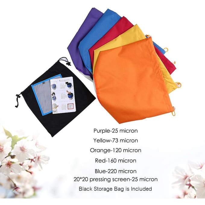 5 stuks/set 5 Gallon Filterzak Bubble Bag Herbal Ice Essence Extractor Kit Set van 5 stuks Micron Bag 5pcs orange
