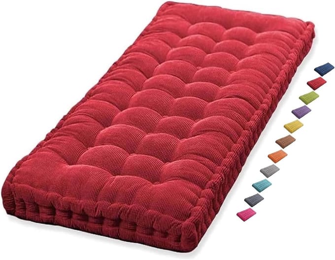 Bankkussen - Stoelkussen - Buiten Zitten - Omkeerbaar - 160 x 55 cm - Rood