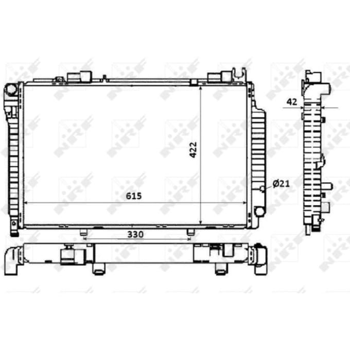 Radiator, motorkoeling NRF 58350