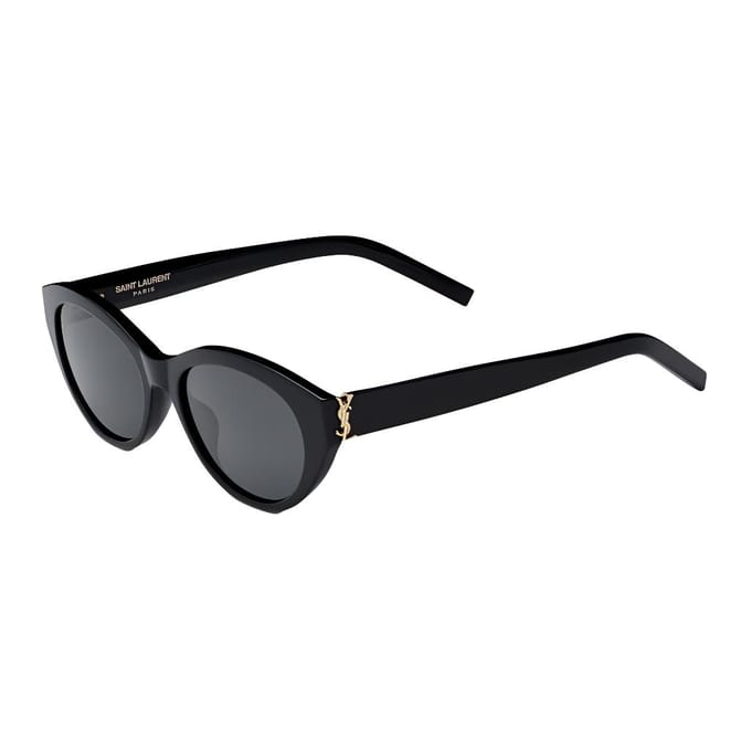 Saint Laurent Design Monture Complète Acétate Lunettes de Soleil Oeil de Chat Lunettes de Soleil Unisexe Noir 822274-Y9956-1000 Basic Packaging-Eyeglass Case