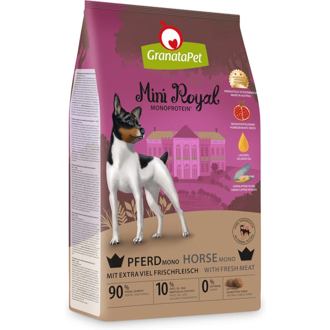 1kg GranataPet Mini Royal Monoprotein Paard droog hondenvoer