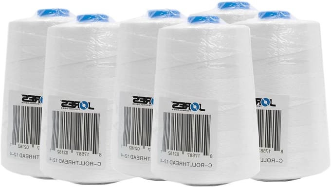 Naaigaren Spoelen - Rol draad - Tassen Naaien - Heavy Duty Polyester - 6 Rollen - Wit