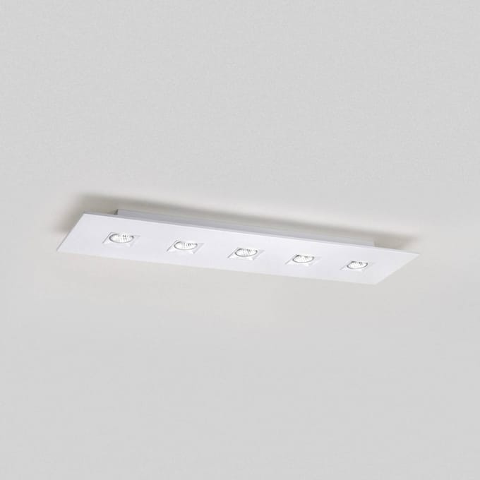 Milan Iluminación Plafondlamp Polifemo 5-lichts, wit