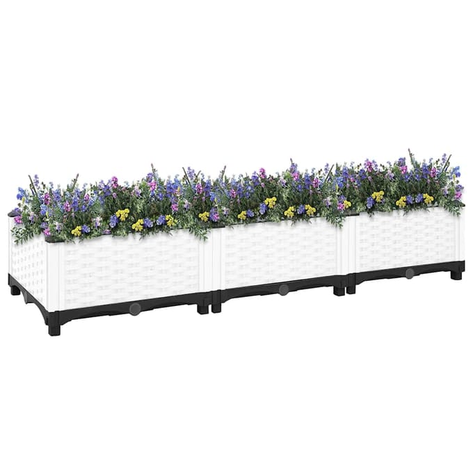 vidaXL - Plantenbak - verhoogd - 120x40x23 - cm - polypropeen