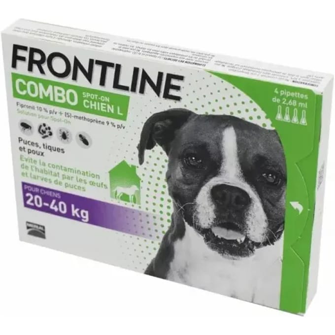 Ongediertebestrijding voor honden Frontline de 20/40 kg Combo Spot On (x6)