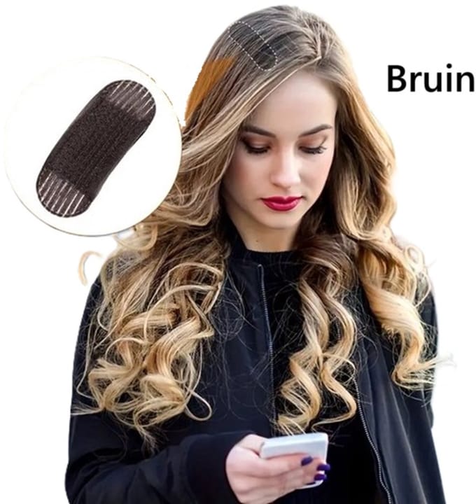 Set Van 2 Haarvolume Clips I Onzichtbare Haarvolume Vergroter I Onzichtbare Haarspeld I Haar Accessoire I Bruin