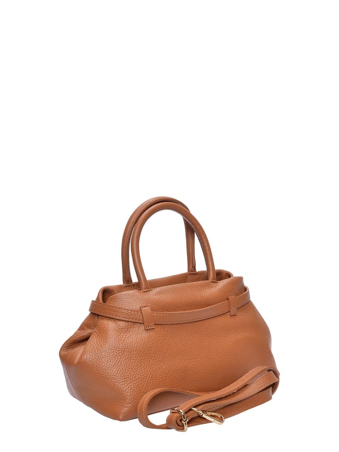 Luisa Vannini Brown Rundleer Tas