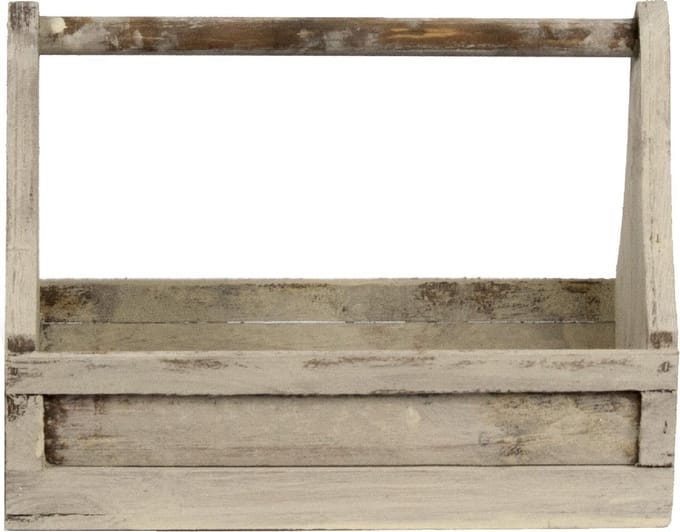 Hobby bakje, old Look / Houten Cadeauverpakking