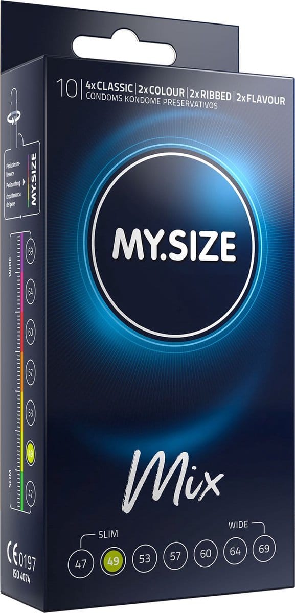MY.SIZE MIX - Condooms - 49 mm pasvorm - Variatiepakket - Comfort en flexibiliteit