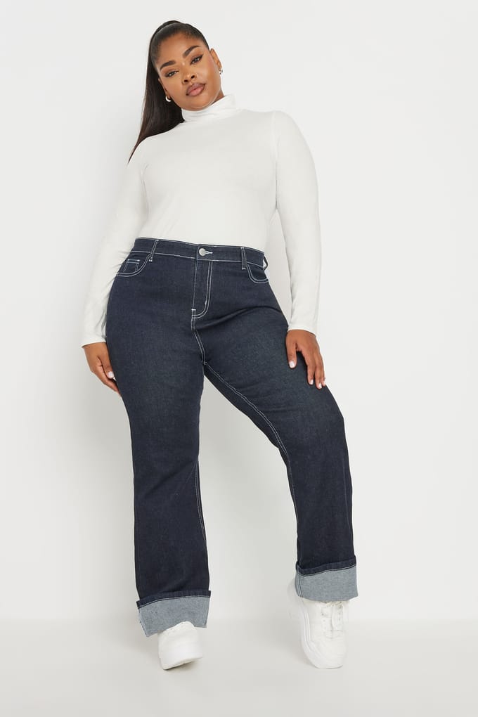 Yours Top Met Lange Mouwen En Col In Wit Size 42