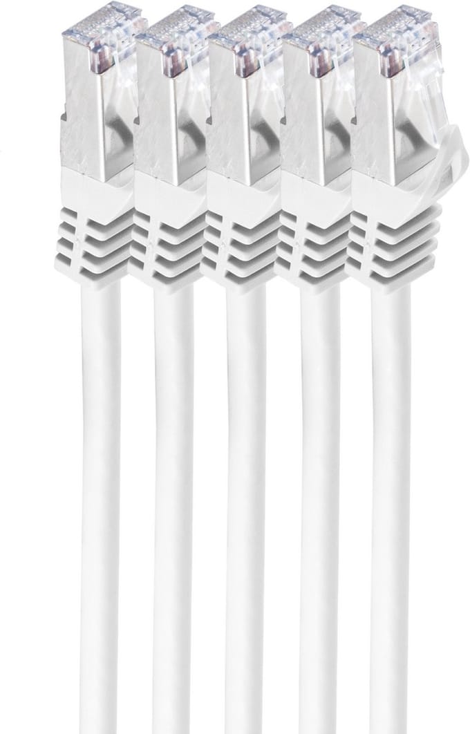 shiverpeaks BS75512-W-SET5 netwerkkabel Wit 2 m Cat7 S/FTP (S-STP)