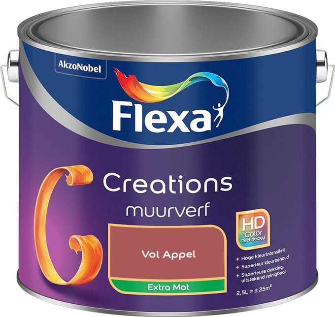 Flexa - Creations Muurverf Extra Mat - Vol Appel - Mengverf - 2,5 L