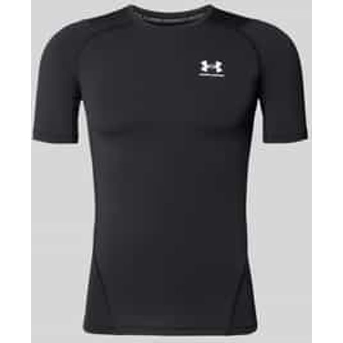 Under Armour Maat XL UA HG Armour Comp SS Heren Sportshirt - Zwart - Wit