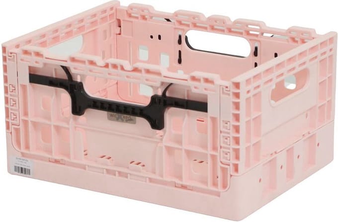 WICKED Smart Crate - Fietskrat met grepen - Kunststof - Licht Roze