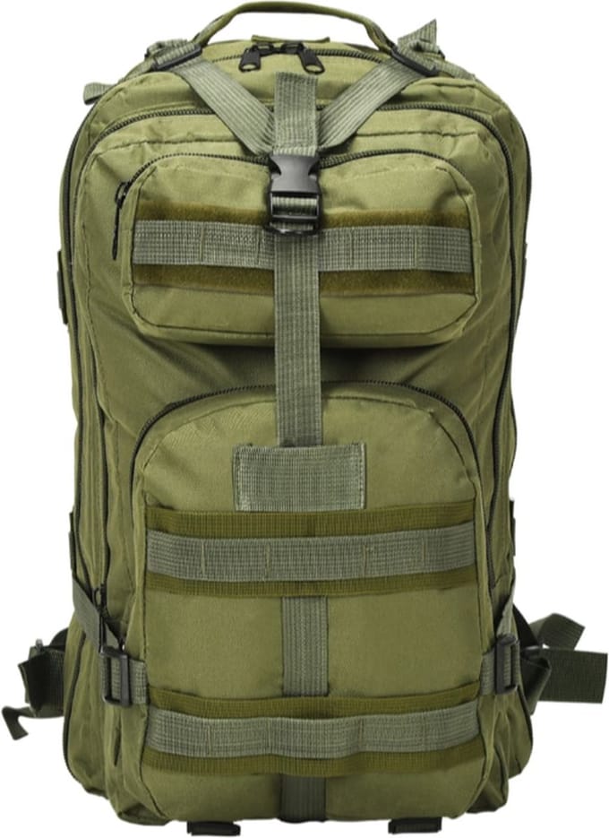 Rugzak legerstijl 50 L olijfgroen
