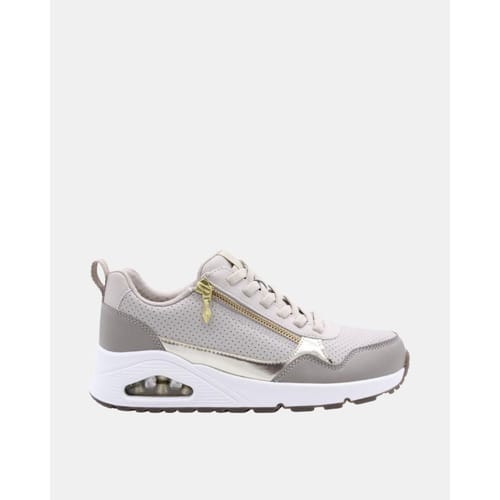 Skechers Skechers Uno Metallic Sliders Zip Sneakers taupe