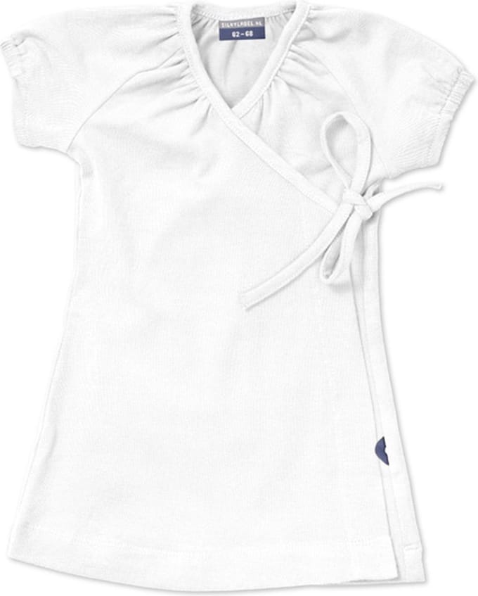 Silky Label jurkje ice white - korte mouw - maat 98/104 - wit