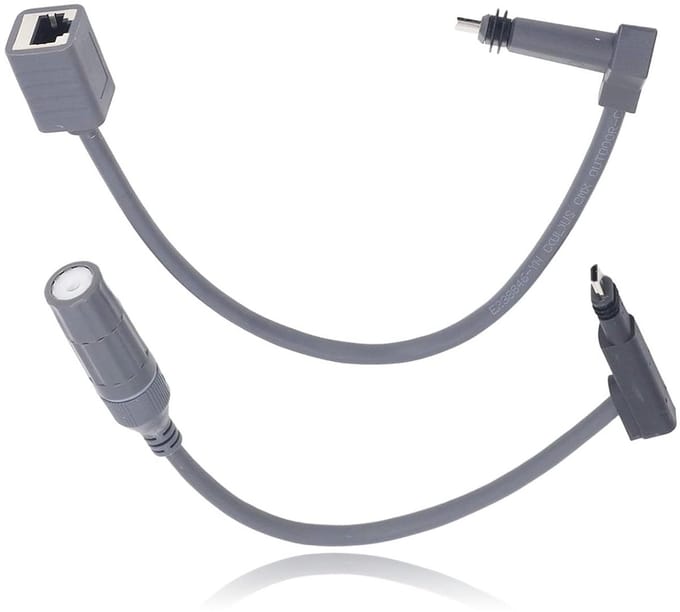 Ethernet Adapter - Kabelconnector RJ45 - Netwerk Stabiliseren - Waterdichte Aansluiting - 1200 Mbps - Zwart
