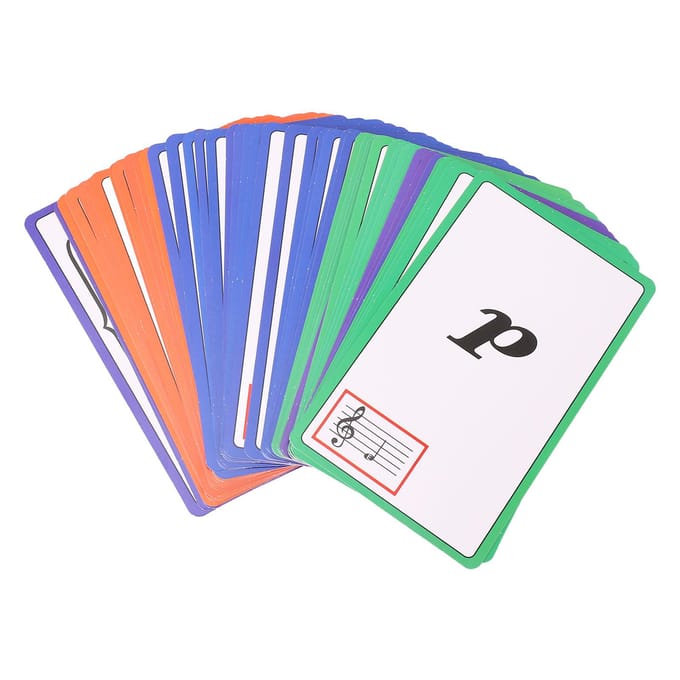 50 stuks Muziek Flashcards Kleurgecodeerd Dubbelzijdig Piano Noot Flashcards voor Leren gray