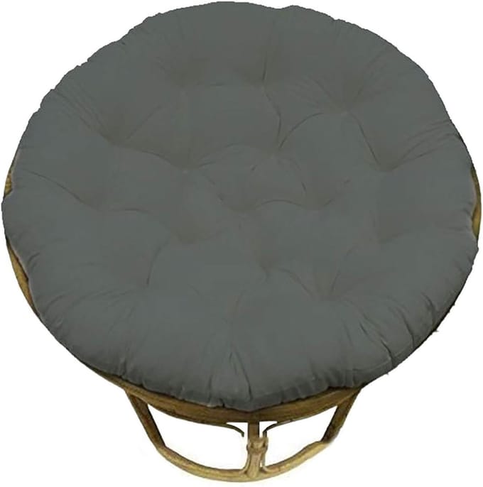 Hangend Kussen - Rond Zitkussen - Ontspannen Buiten - Extra Dikke Vulling - 107 cm Diameter - Grijs