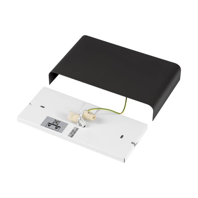 Nowodvorski Lighting Wandlamp Haga, donkergrijs, metaal, 25 cm breed, G9