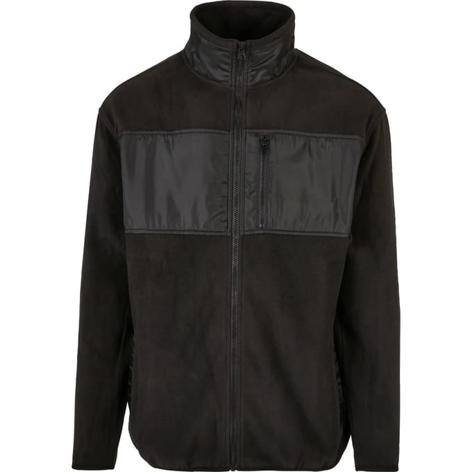 Urban Classics - Patched Micro Fleece Jacket - M - Zwart