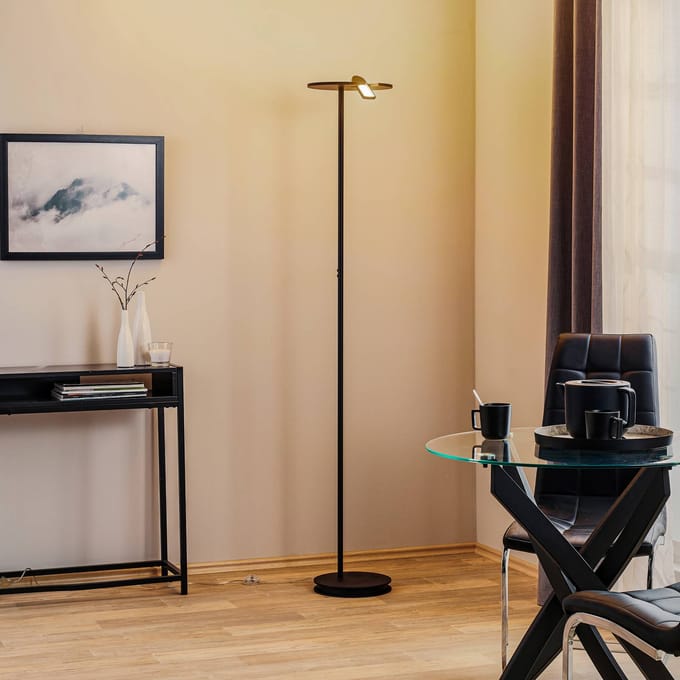 Bopp Share LED uplighter met leeslamp, zwart