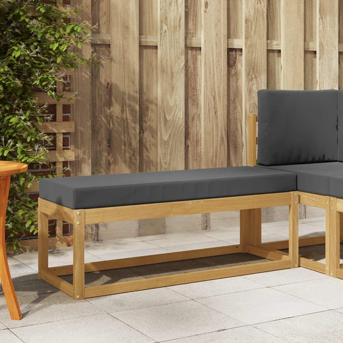 vidaXL - Buitenstoel - Bank - Massief - Acacia - Hout - Wit