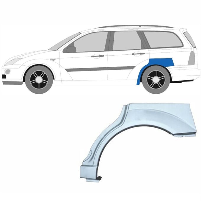 Reparatiepaneel achterspatbord voor Ford Focus 1998-2004 / Links / COMBI