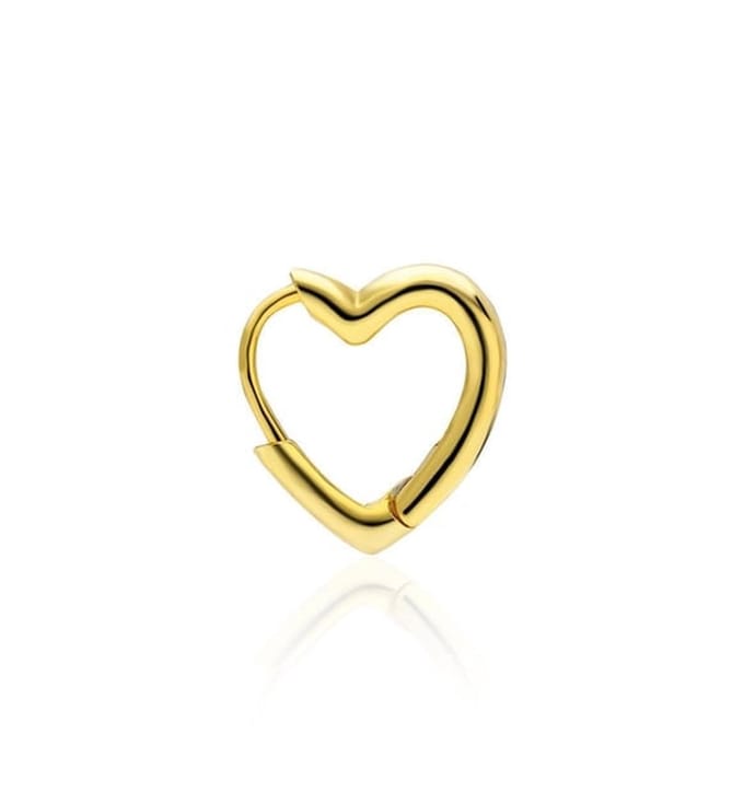 Tiny Heart Earrings Gold 14k