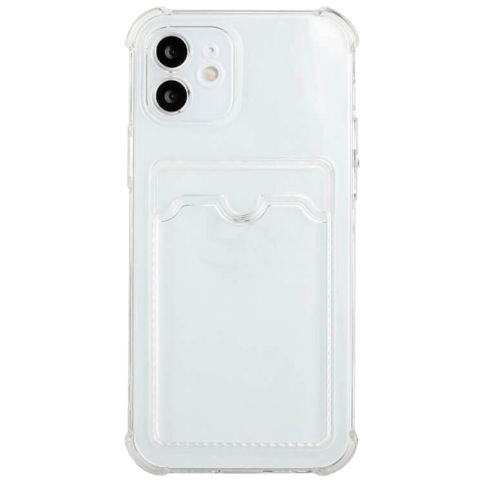 Mocaa iPhone 12 Pro Max Schokbestendig Slank Hoesje met Pasruimte Transparant