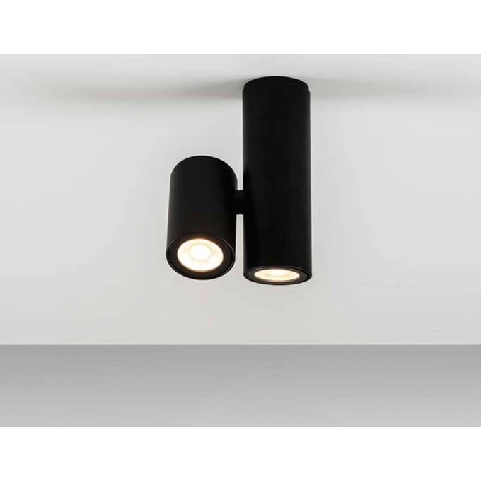 Milan Iluminación Milan Kronn plafondspot 2-lamps zwart