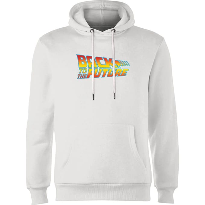 Back To The Future Classic Logo Hoodie - White - S