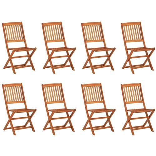 vidaXL - 9-delige - Tuinset - 220x90x75 - cm - massief - acaciahout