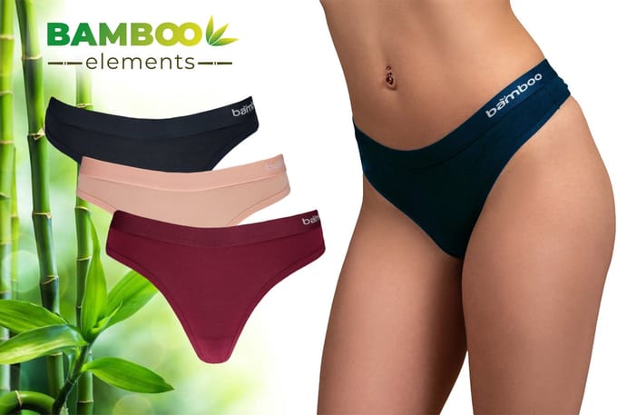 Bamboo - Ondergoed Dames - String - Bamboe - 3 Stuks - Multi - Lingerie - Onderbroeken Dames - Dames Slips - Dames Ondergoed