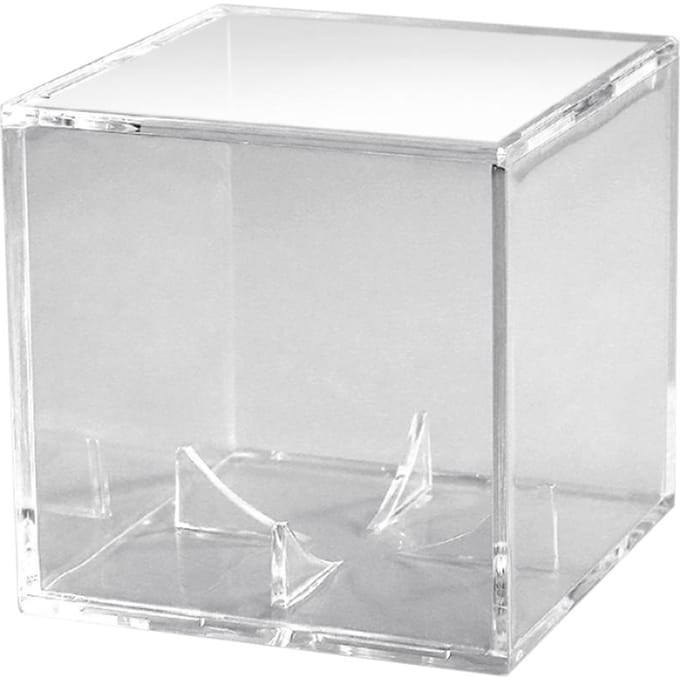 Honkbal Display Case UV Bescherming Acryl Kubus Honkbal Houder Vierkant Transparant Ondersteunt Doos voor 9 transparant