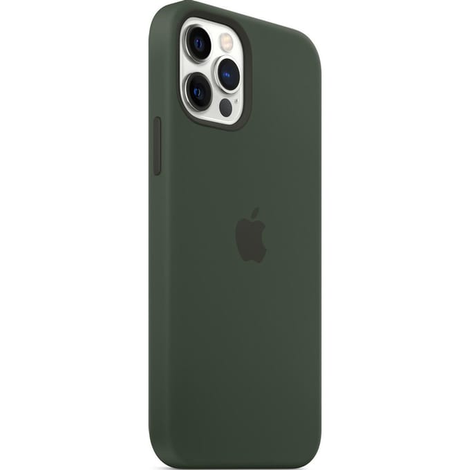 Silicone Backcover MagSafe voor de Apple iPhone 12 (Pro) - Cypress Green