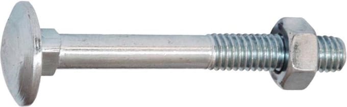 Slotbout met Moer. M6 x 50mm. lang. RVS-A2. 6 stuks Houtbout. Ifix.