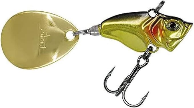 Vliegen Aas - Spinner Staart - Roofvis Vangen - Colorado Spinnerblad - 21 Gram - Metaal Geel