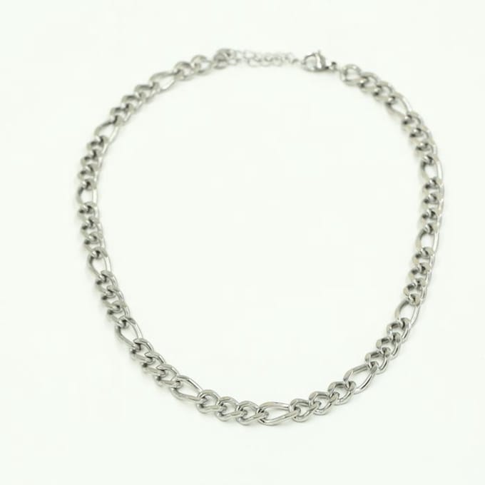 ketting - schakel - rvs - zilver - 43 cm - cadeau tip