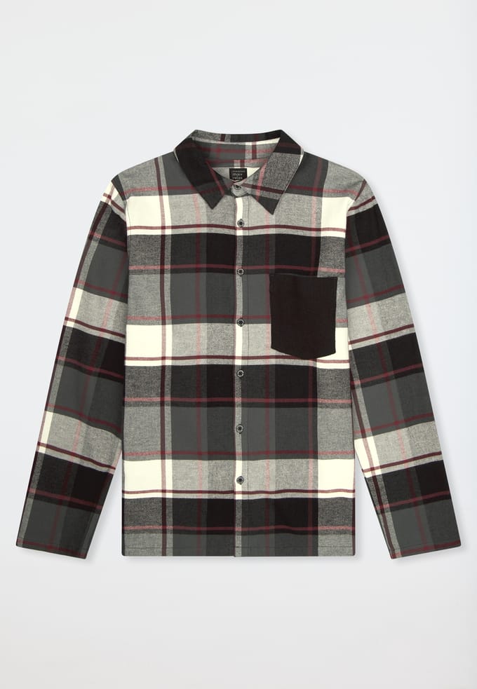 Overhemd lange mouwen flanel ruitjes multicolour - Mix+ Relax 52