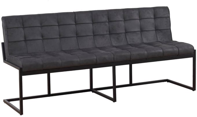 Eetkamerbank 200cm Vito zwart microvezel eetbank